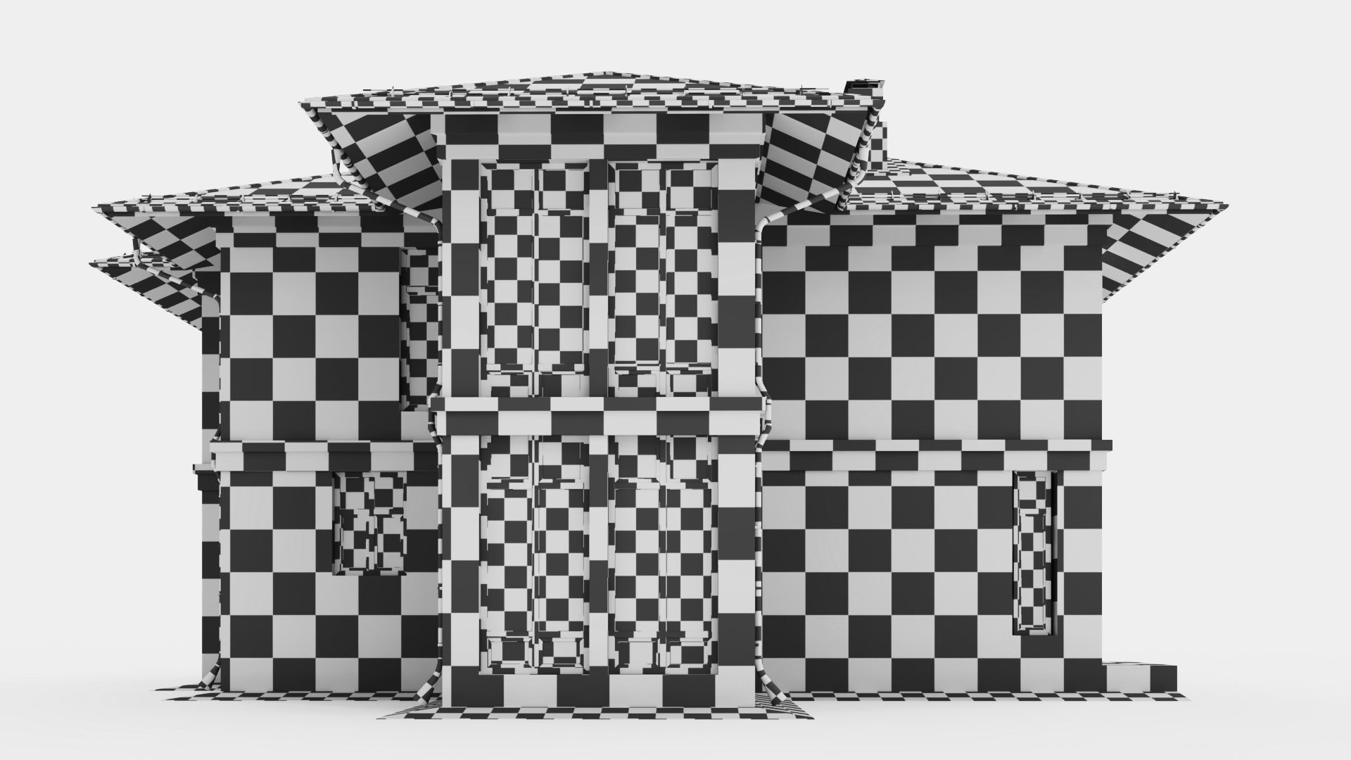 Modern two-story cottage 3D model_49