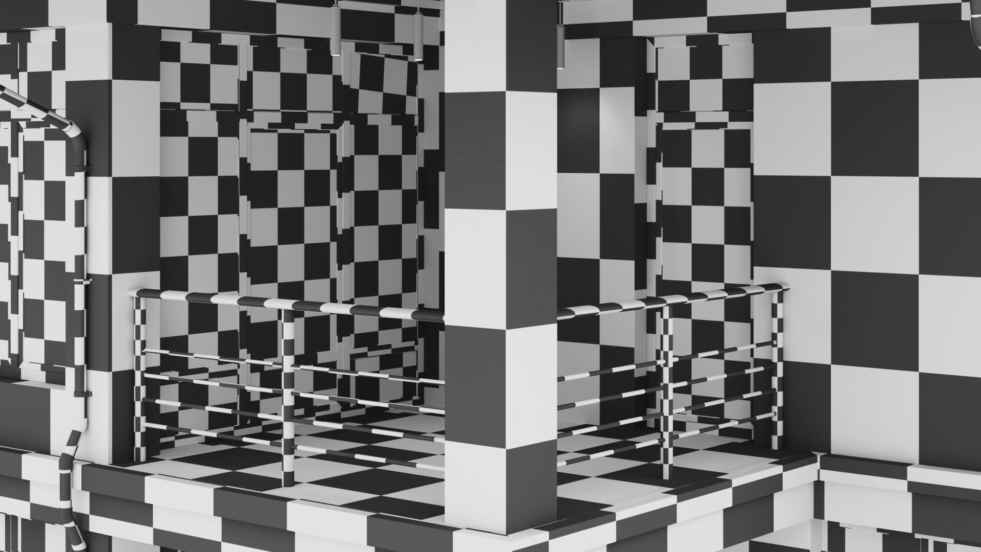 Modern two-story cottage 3D model_63