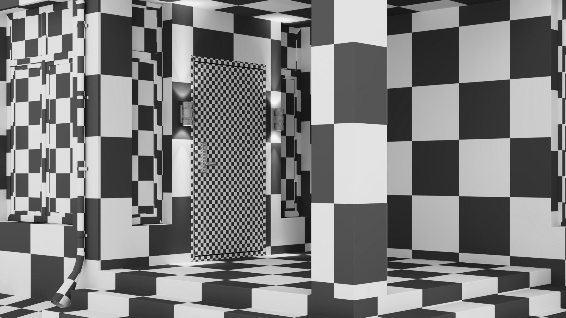 Modern two-story cottage 3D model_62