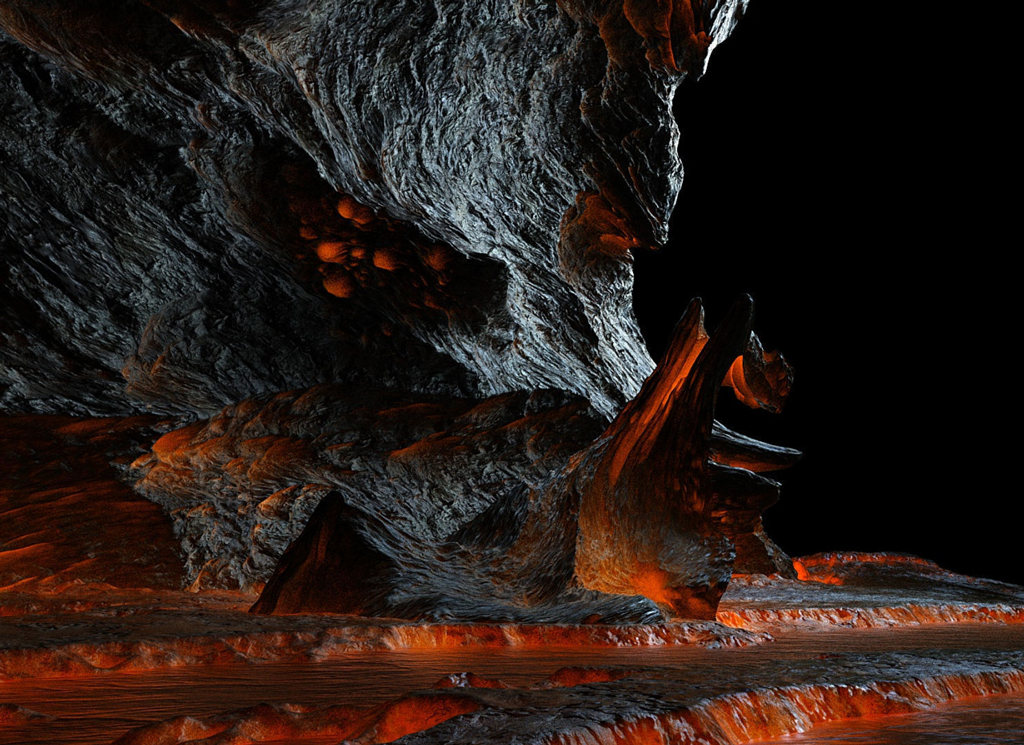 3D model High Detailed Fantastic Cave Scene - Model 3D model_2