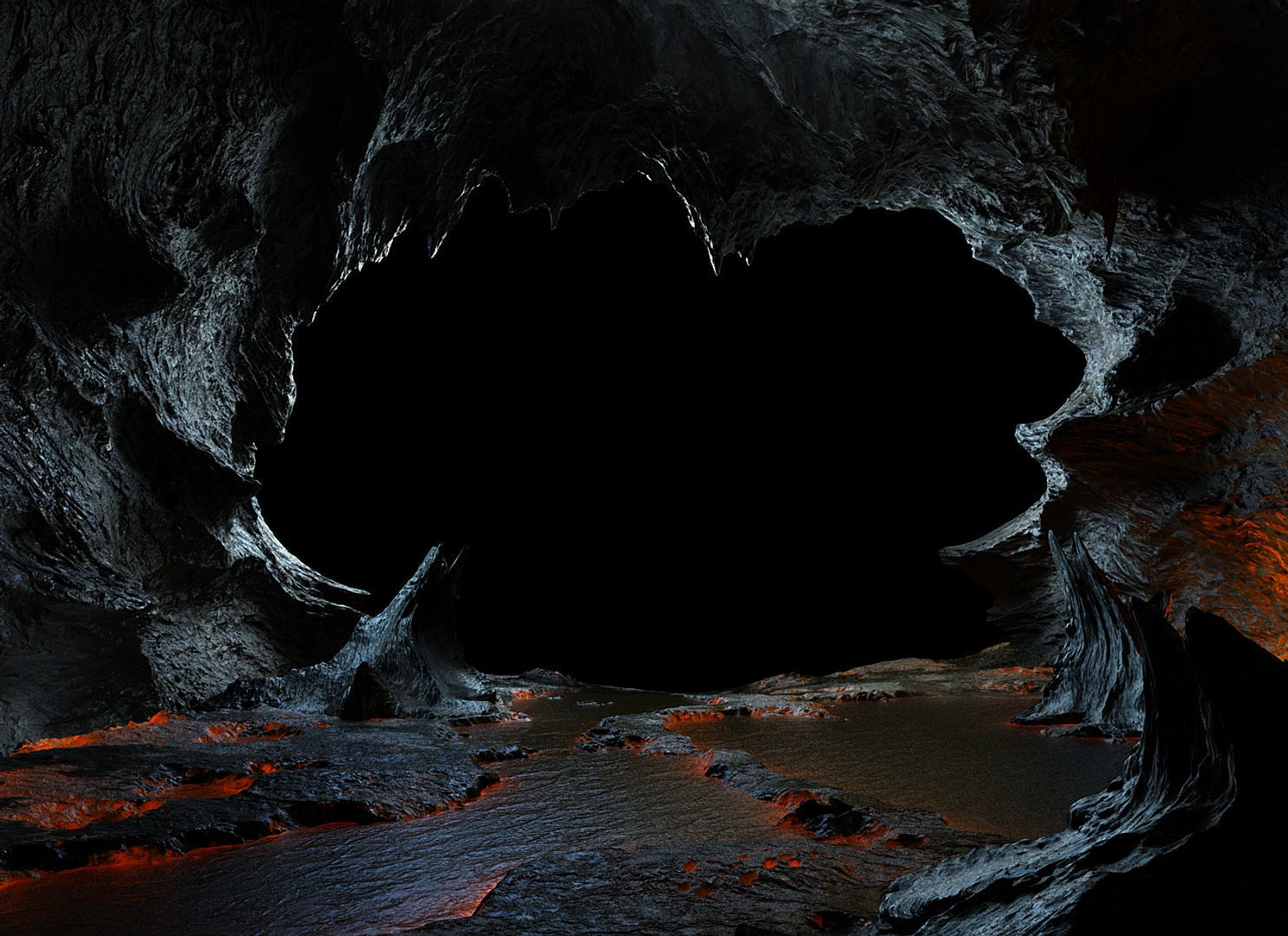 3D model High Detailed Fantastic Cave Scene - Model 3D model_3
