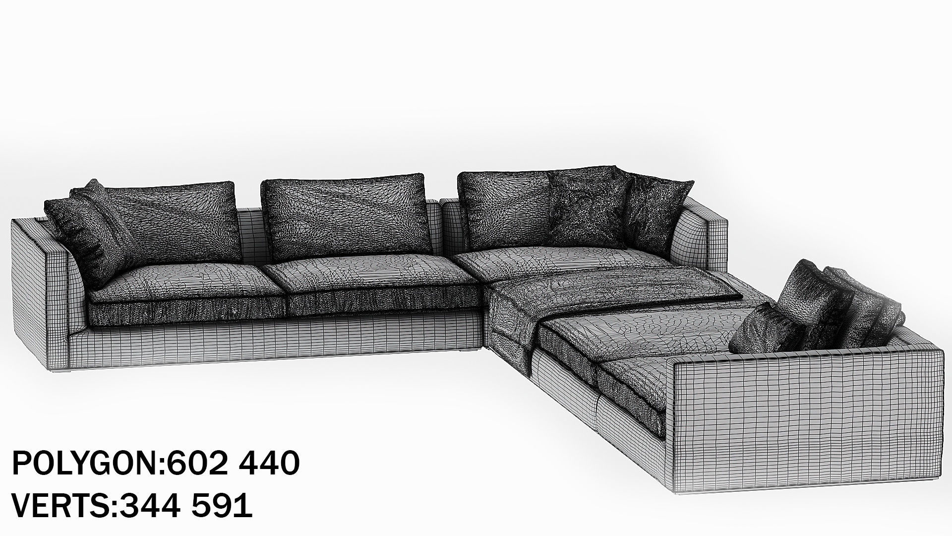 Sofa 1 sectional with pillows 3D model_5