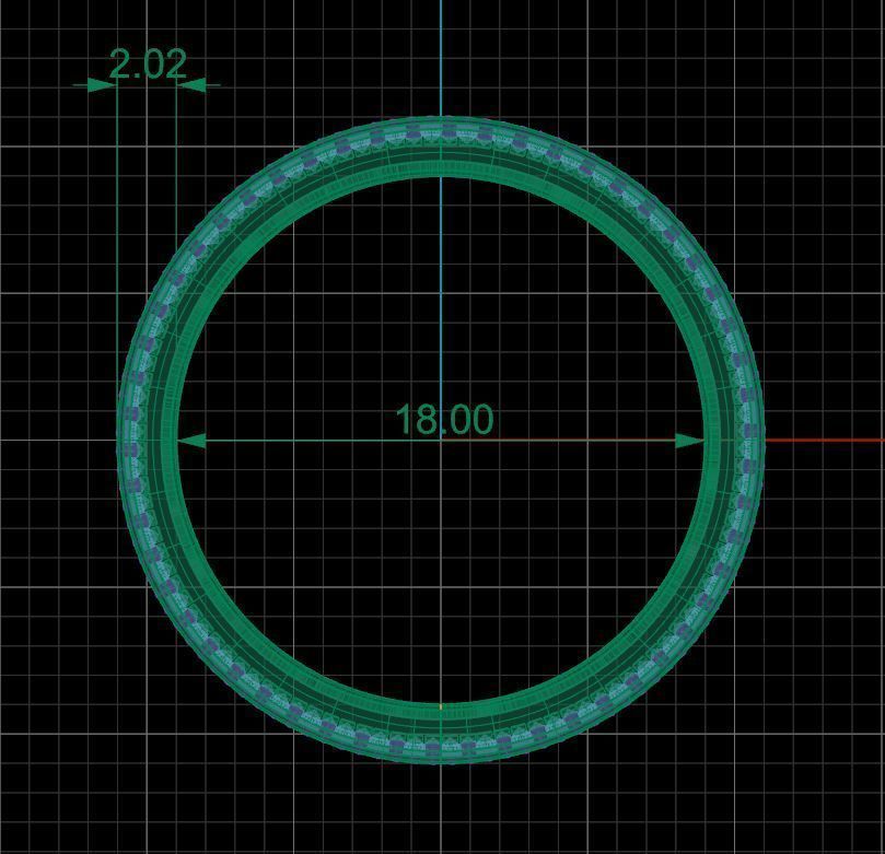 Wedding golden ring 3D print model_2