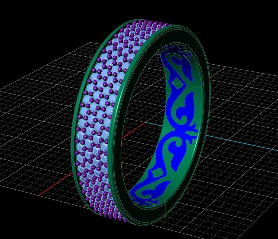 Wedding golden ring 3D print model_4