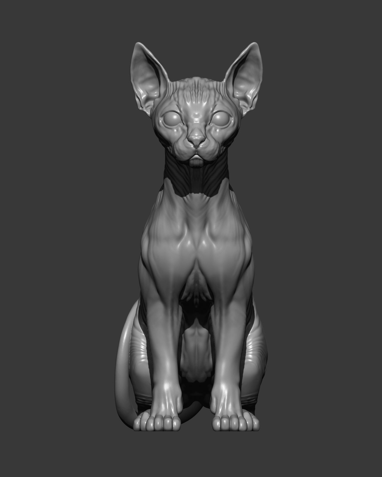 sphinx cat 3D print model_10