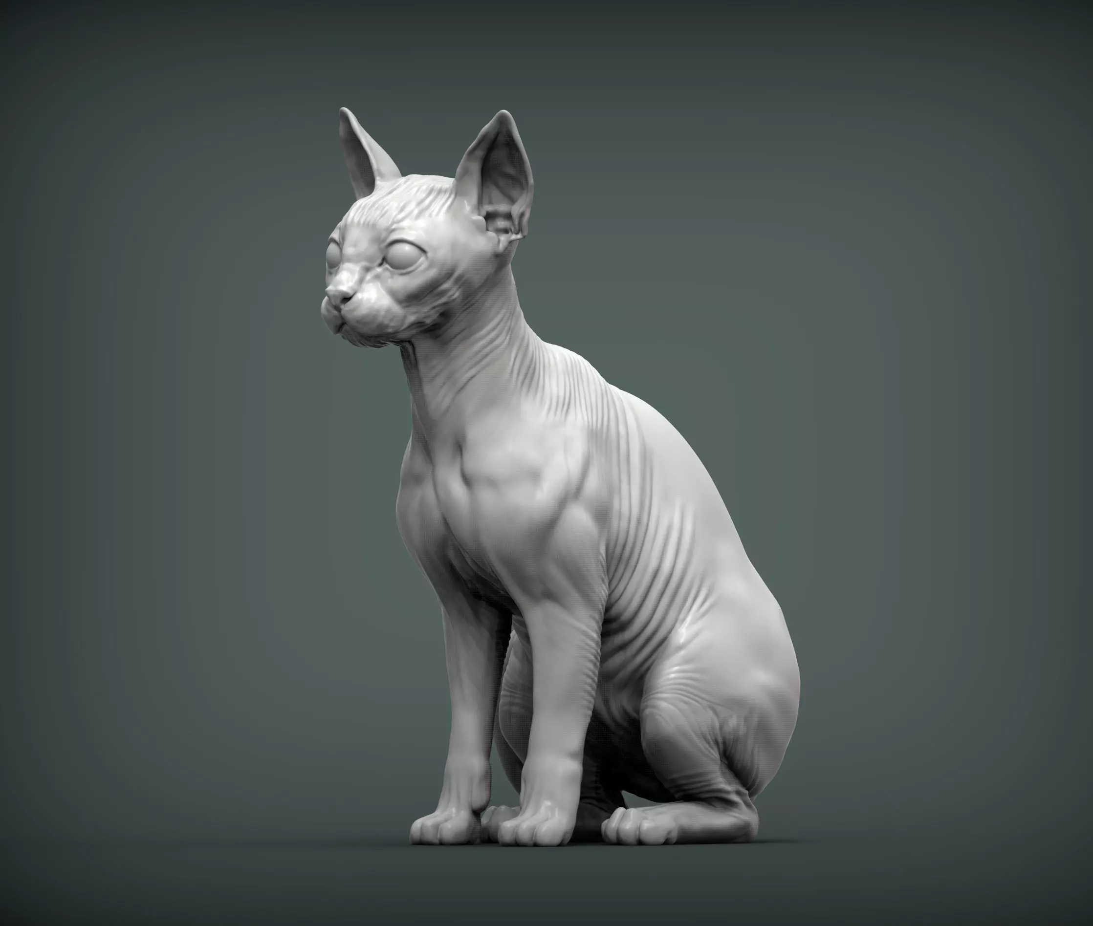 sphinx cat 3D print model_0