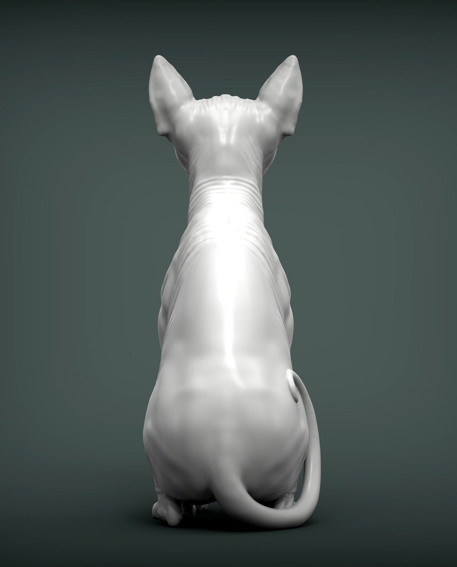 sphinx cat 3D print model_7