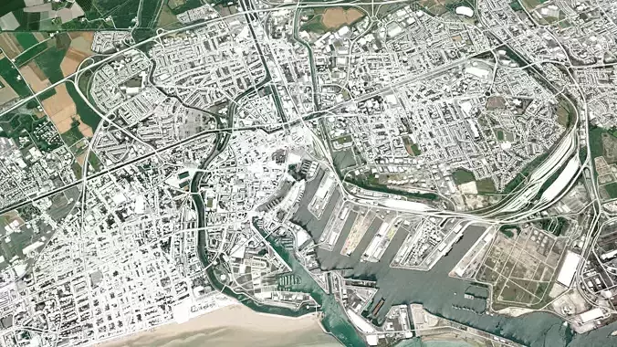 Cityscape Dunkerque France 3D model