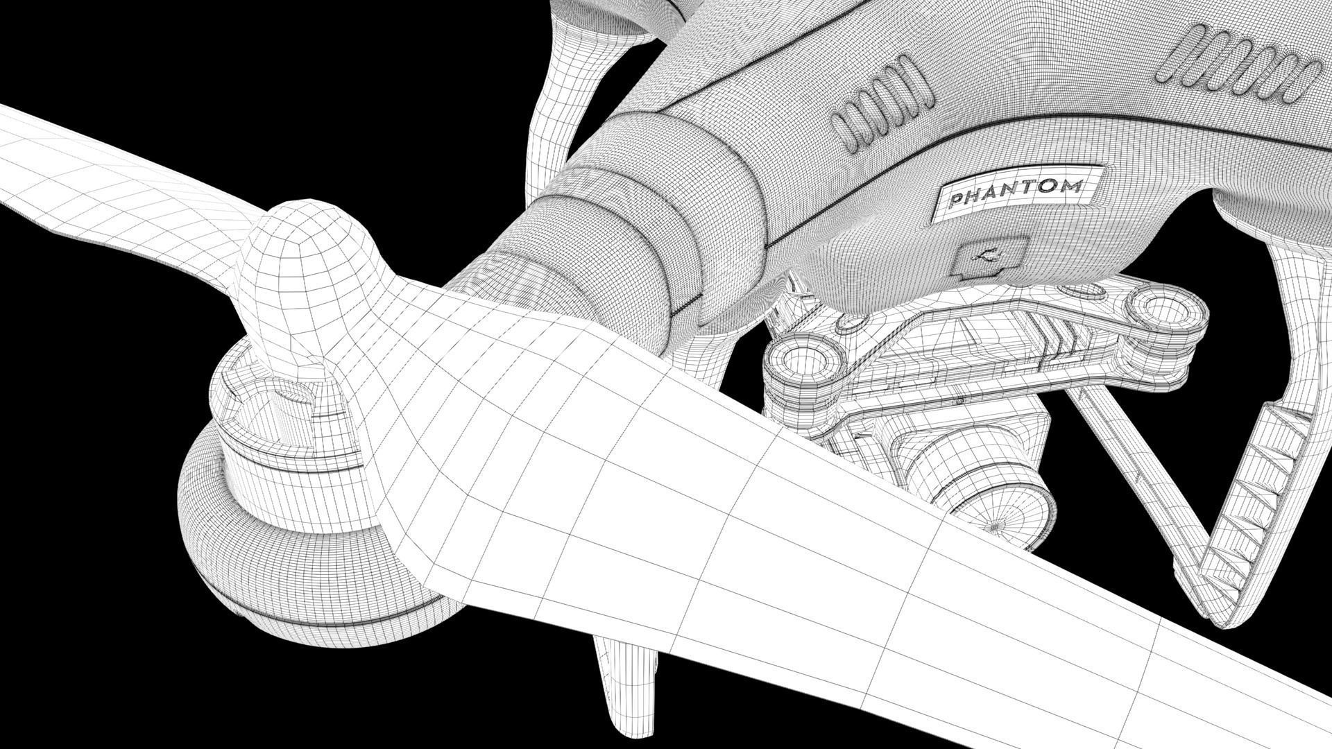 DJI Phantom 3 Drone Free 3D model_10