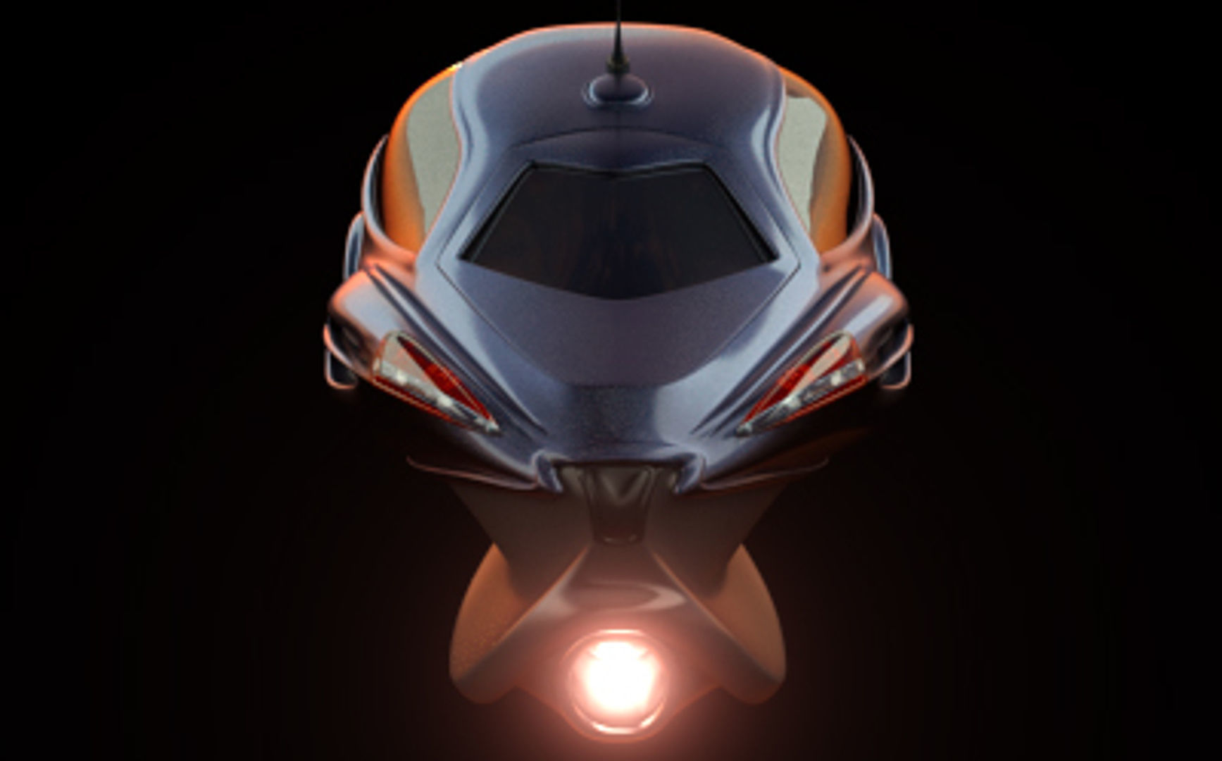 Futuristic Bug Car Model 3D model_3