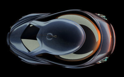 Futuristic Bug Car Model 3D model_2