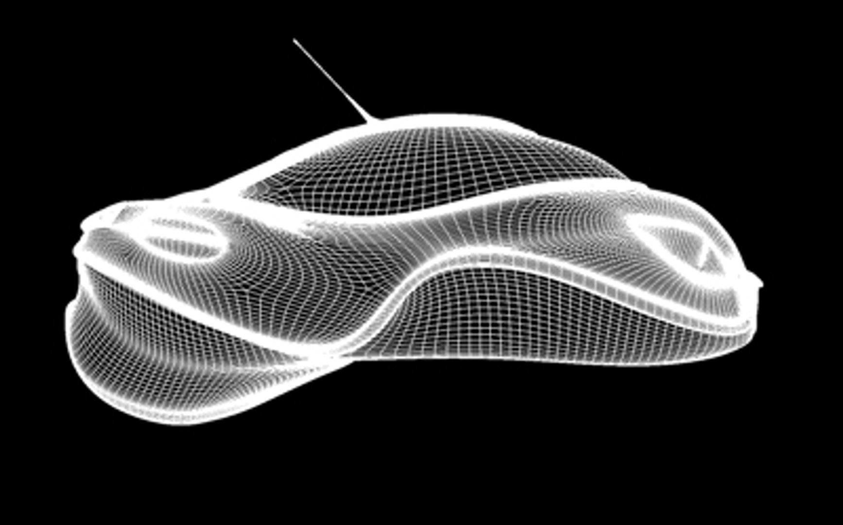 Futuristic Bug Car Model 3D model_4