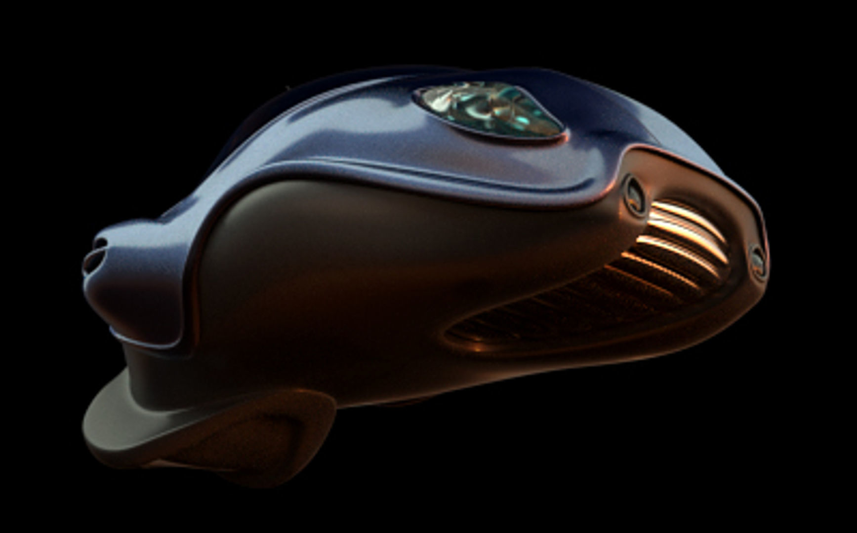 Futuristic Bug Car Model 3D model_1