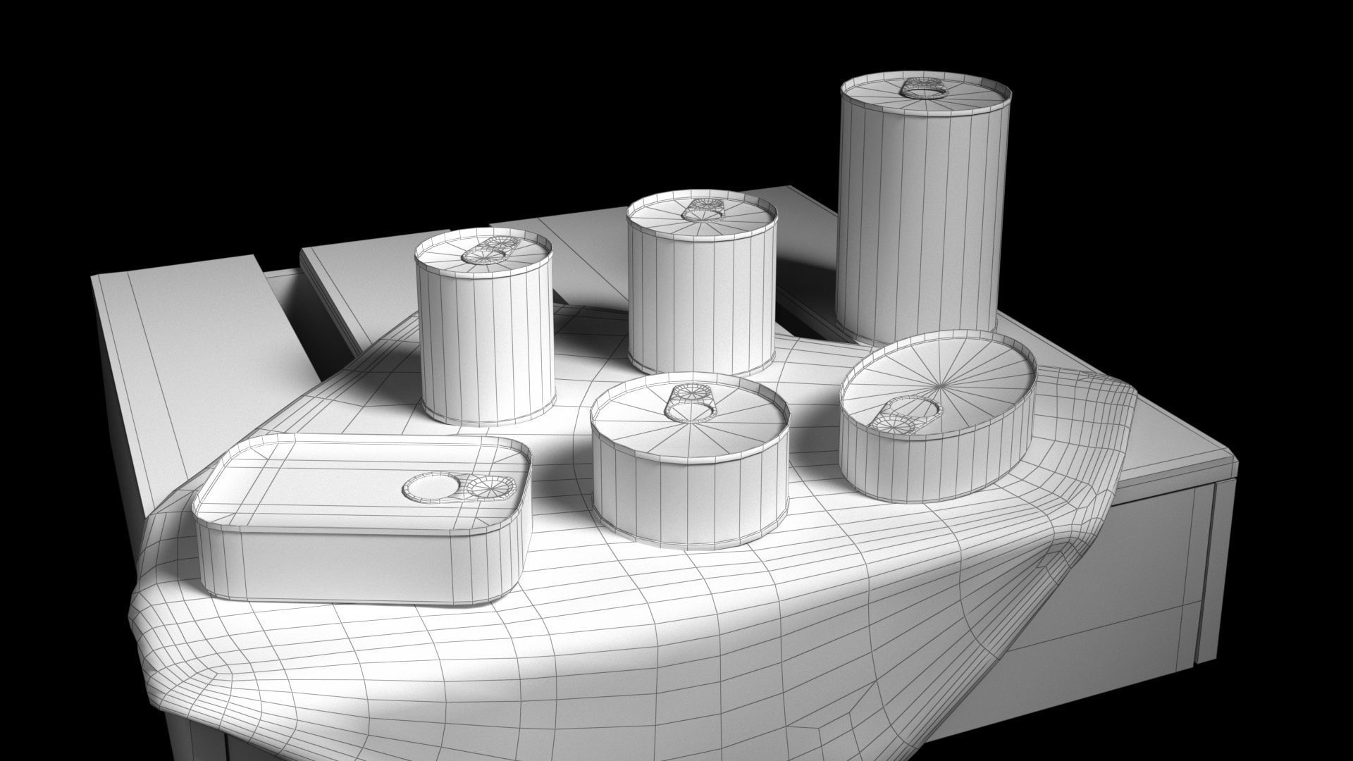 Low poly vintage cans Low-poly 3D model_3