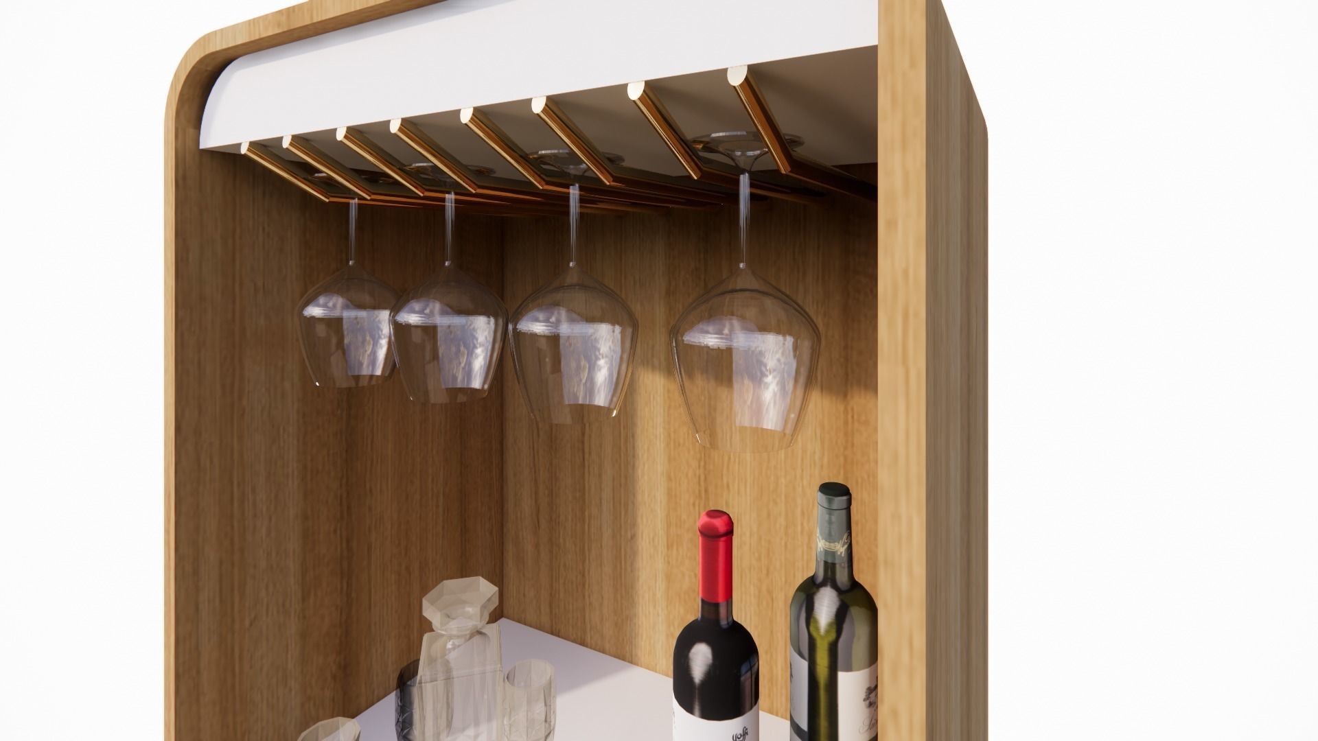 Bar Unit Low-poly 3D model_5