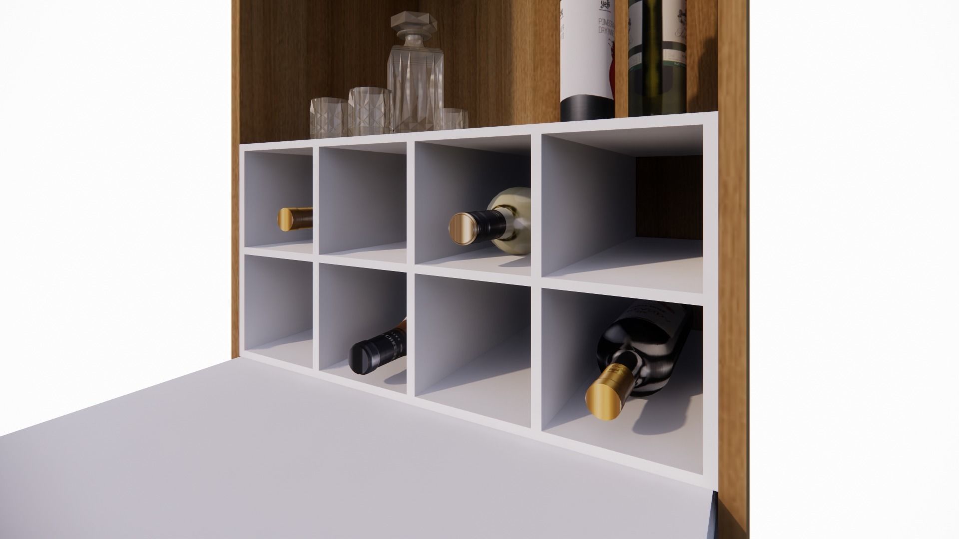 Bar Unit Low-poly 3D model_6