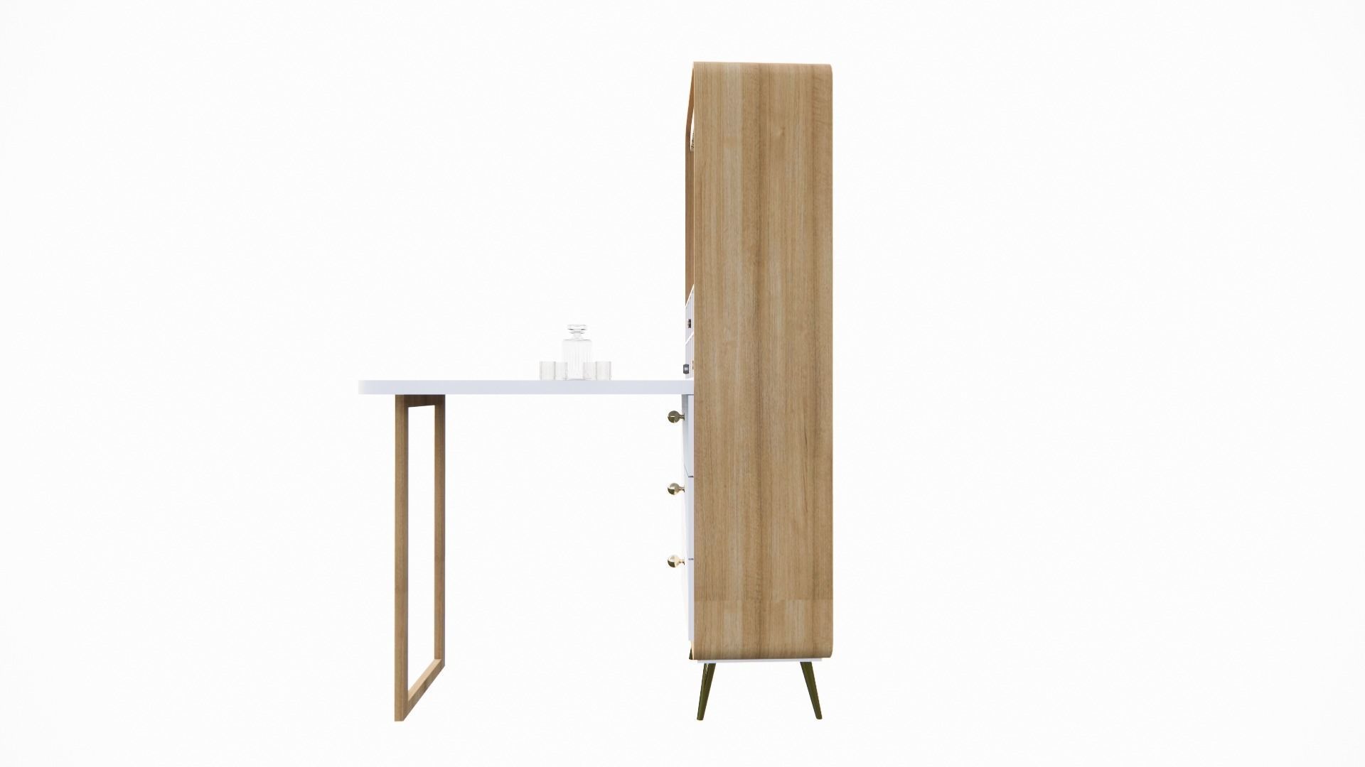 Bar Unit Low-poly 3D model_8