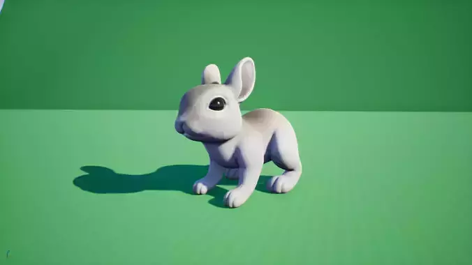 Bunny rabbit Low-poly 3D model