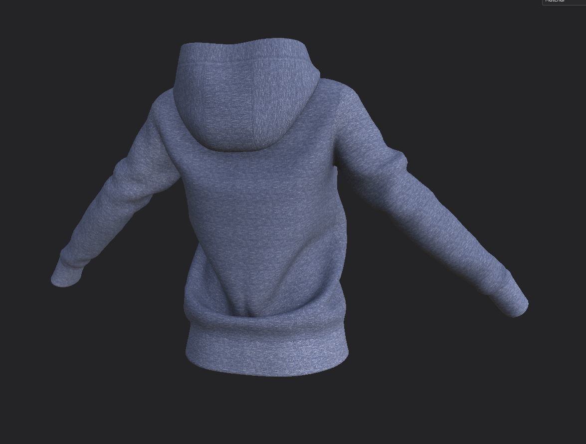Hoodie Low-poly 3D model_3