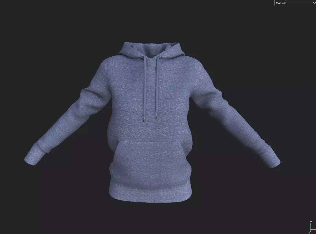 Hoodie Low-poly 3D model_0