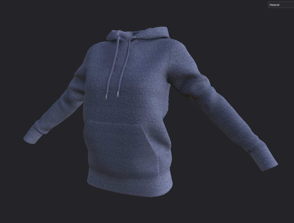 Hoodie Low-poly 3D model_4