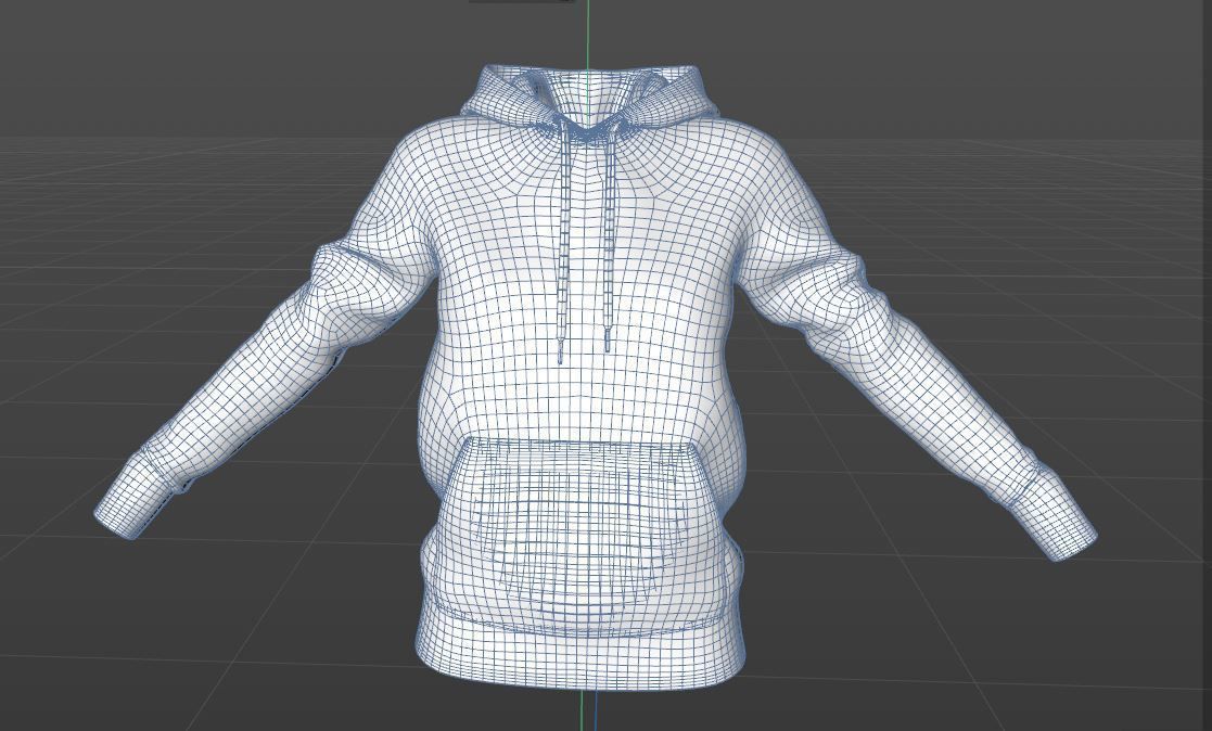 Hoodie Low-poly 3D model_9