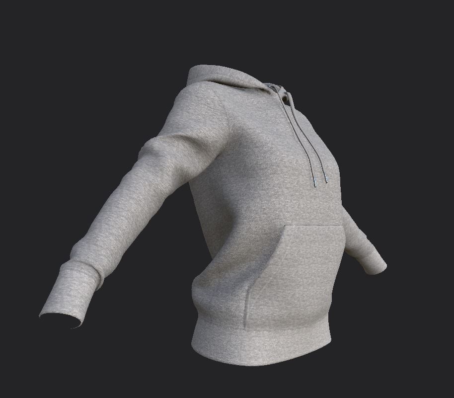 Hoodie Low-poly 3D model_5