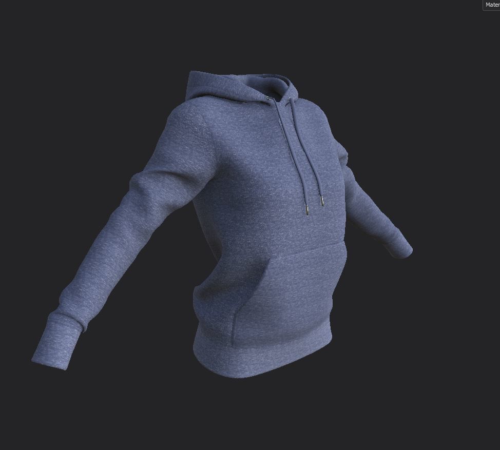 Hoodie Low-poly 3D model_2