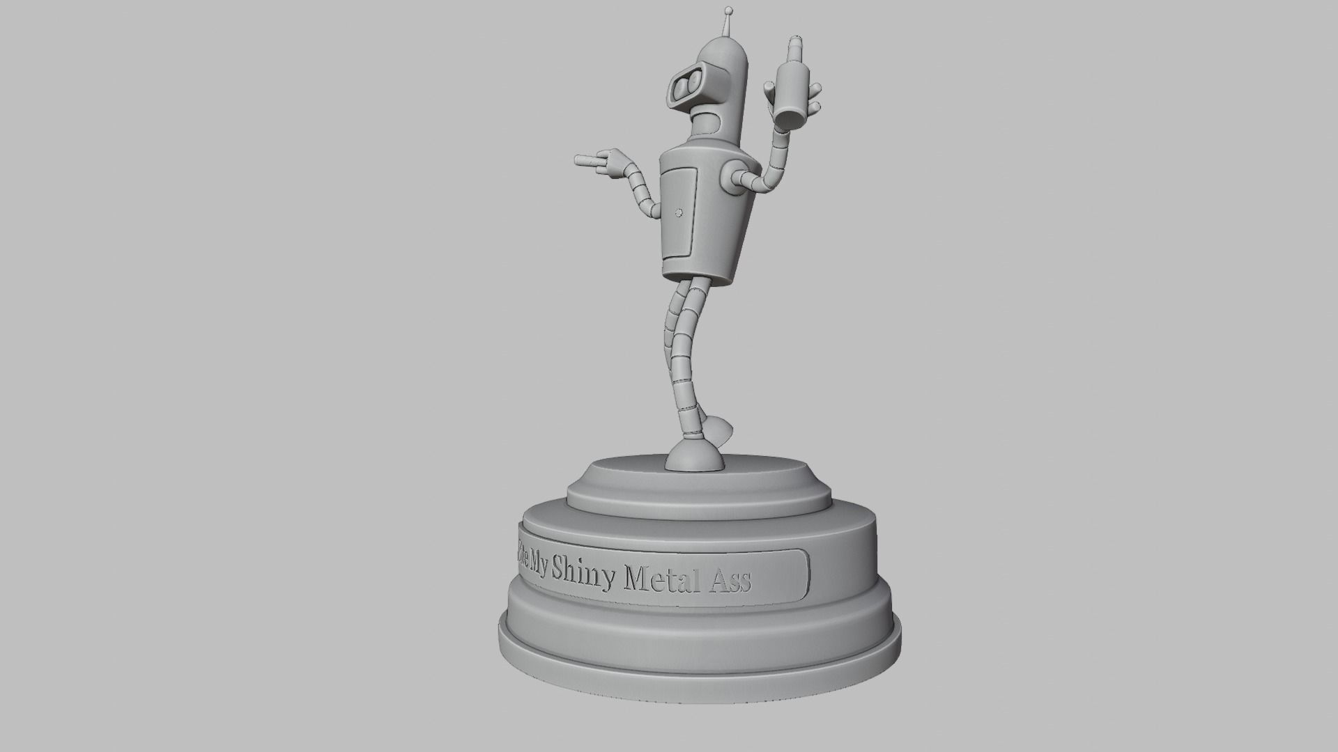 Bender Statue Futurama - 3D Printable 3D print model_8