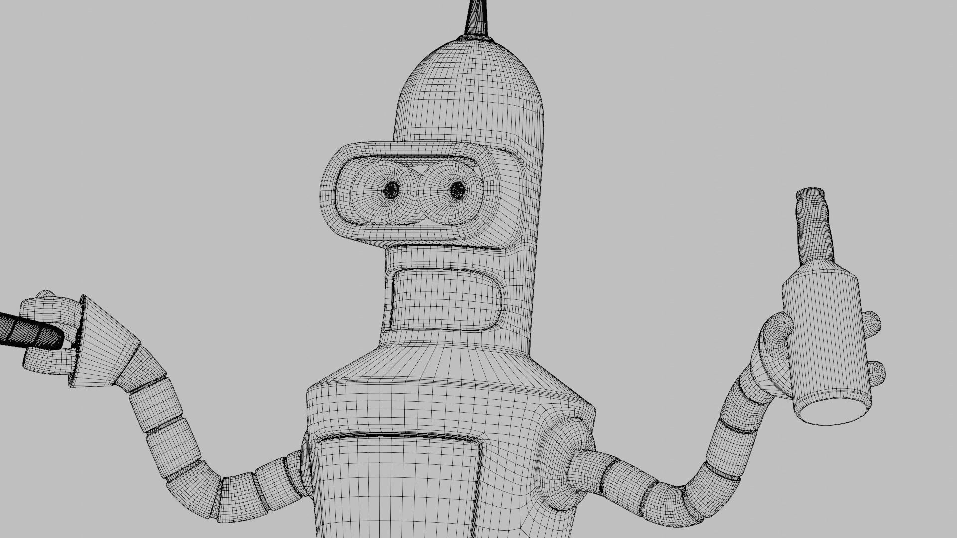 Bender Statue Futurama - 3D Printable 3D print model_13