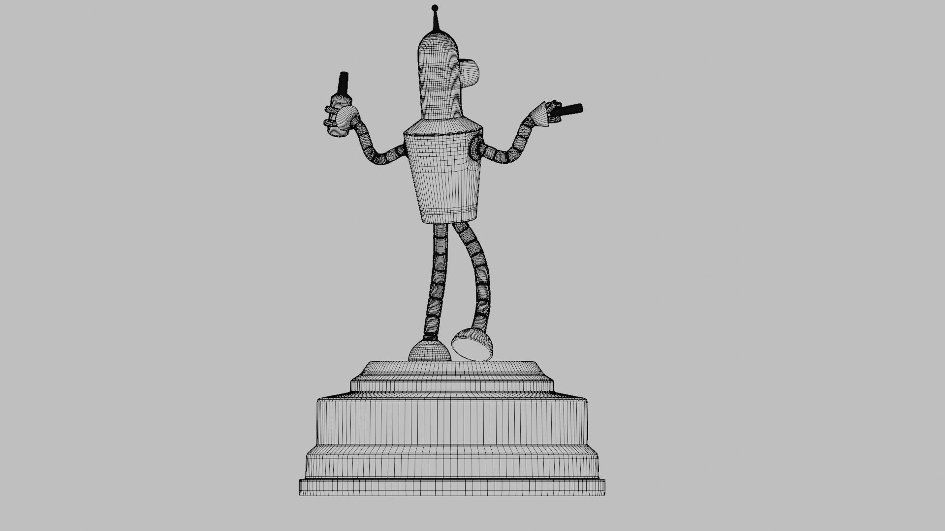 Bender Statue Futurama - 3D Printable 3D print model_16