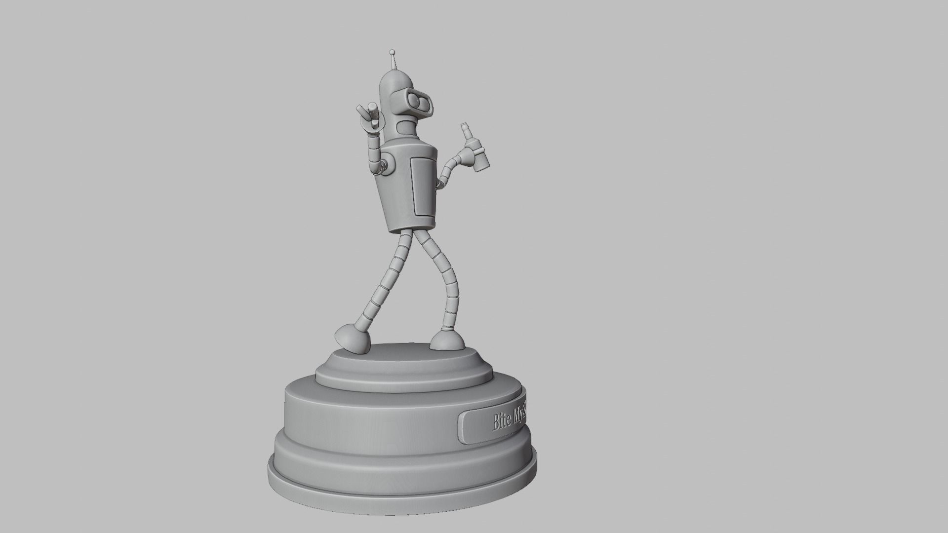 Bender Statue Futurama - 3D Printable 3D print model_6