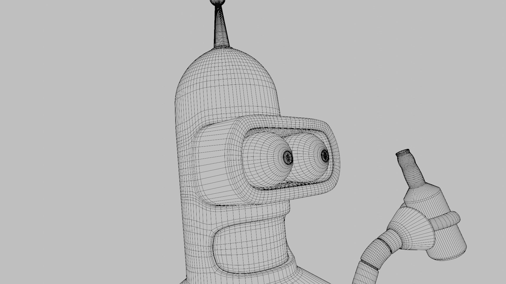 Bender Statue Futurama - 3D Printable 3D print model_15