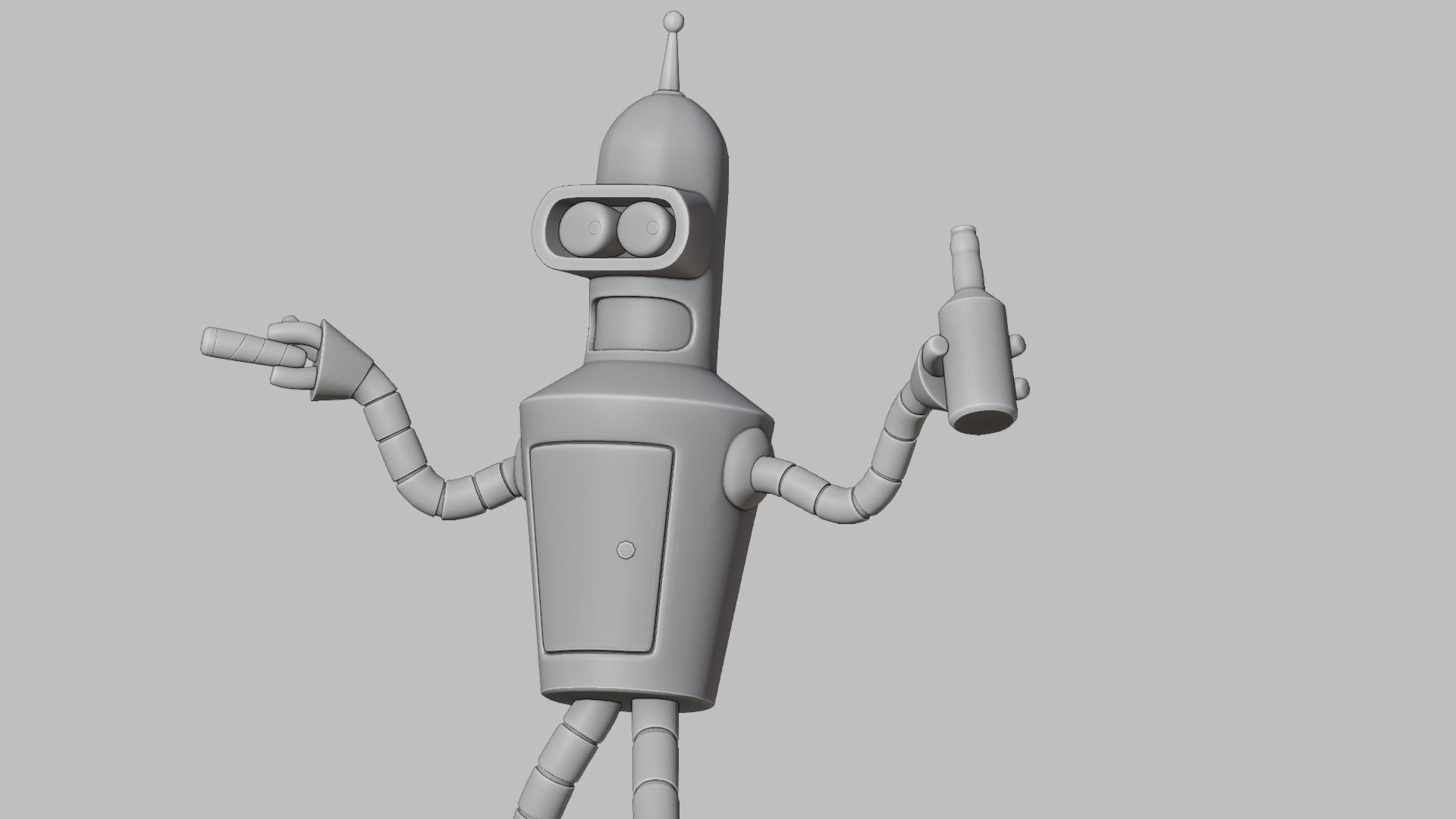 Bender Statue Futurama - 3D Printable 3D print model_9