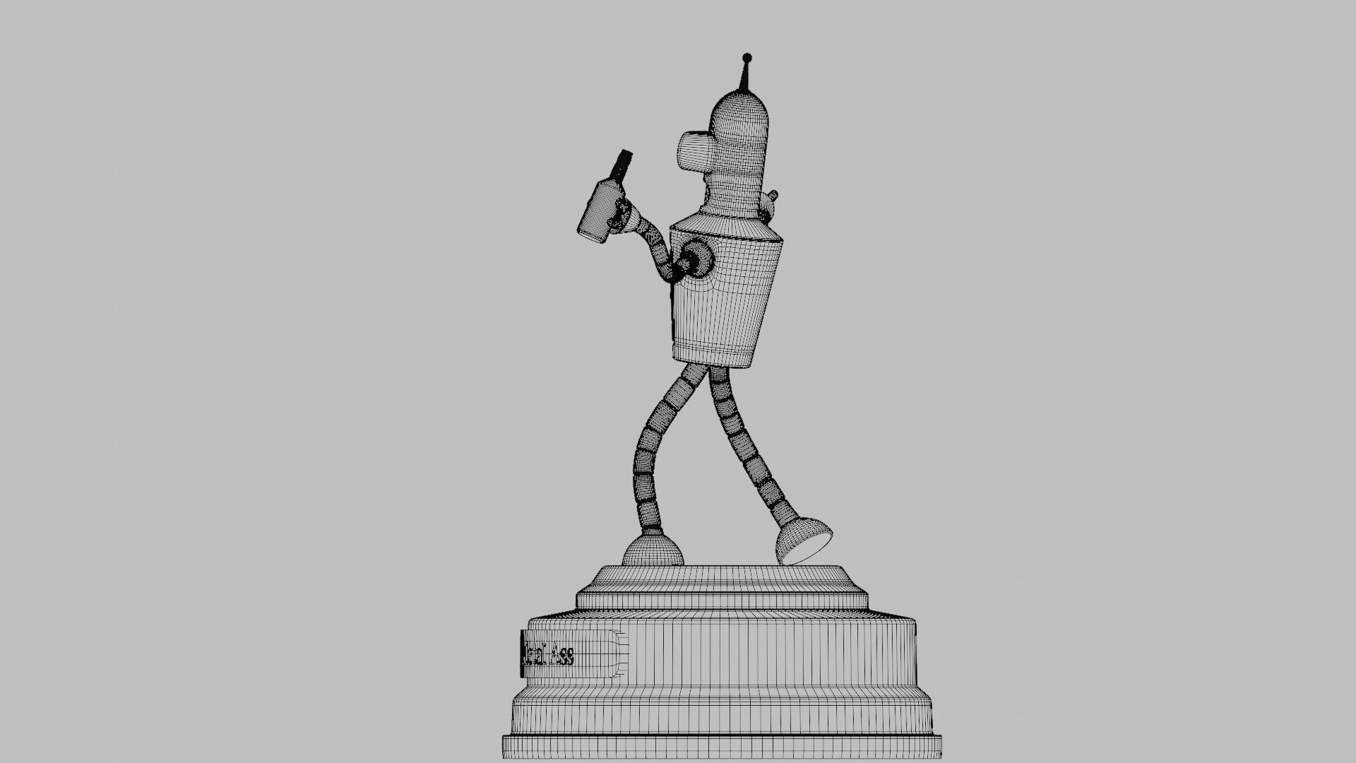 Bender Statue Futurama - 3D Printable 3D print model_17