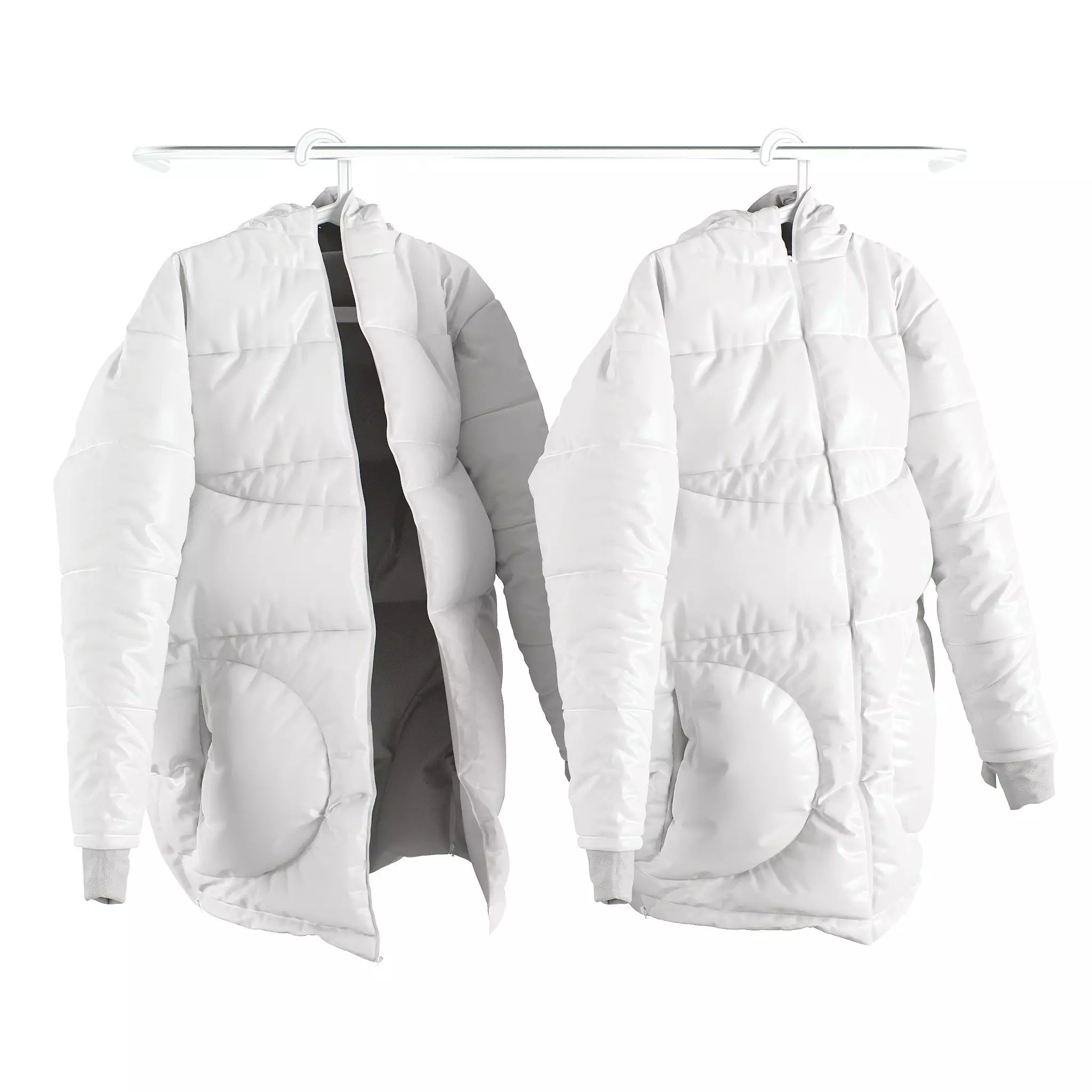 SONDR Winter Coat on a Hanger 3D model