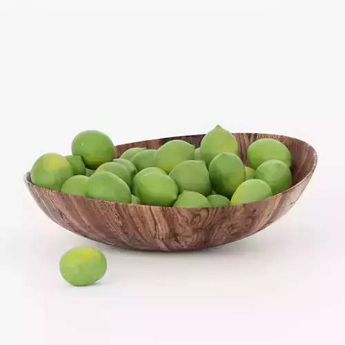 BN Wooden bowl with lemons