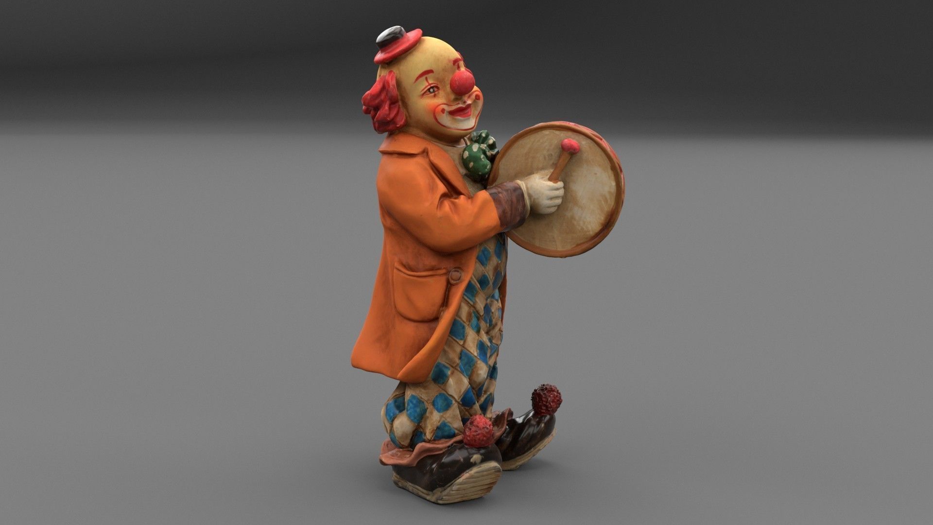 Clown statuette high-poly 3D model_22