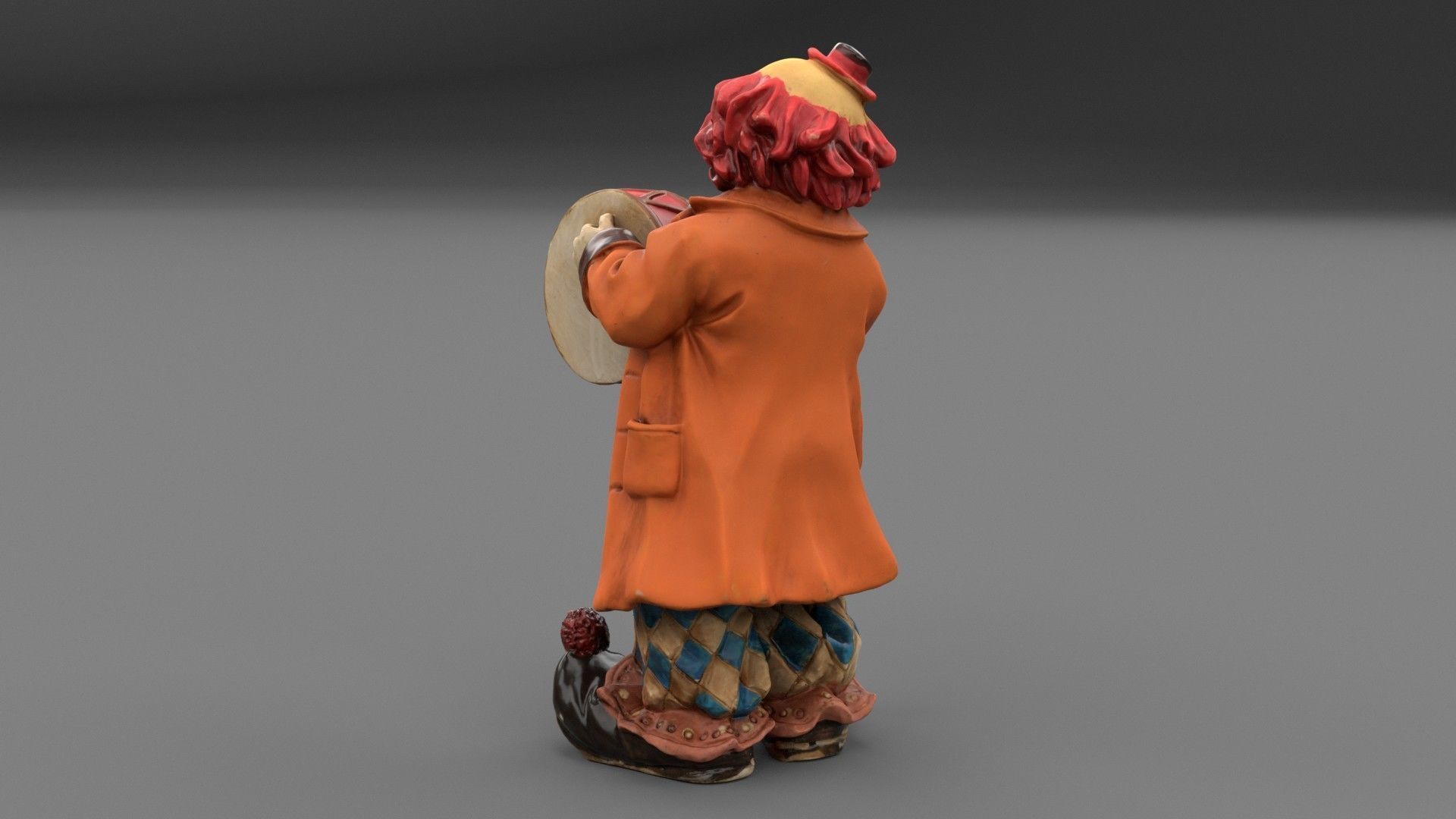 Clown statuette high-poly 3D model_26