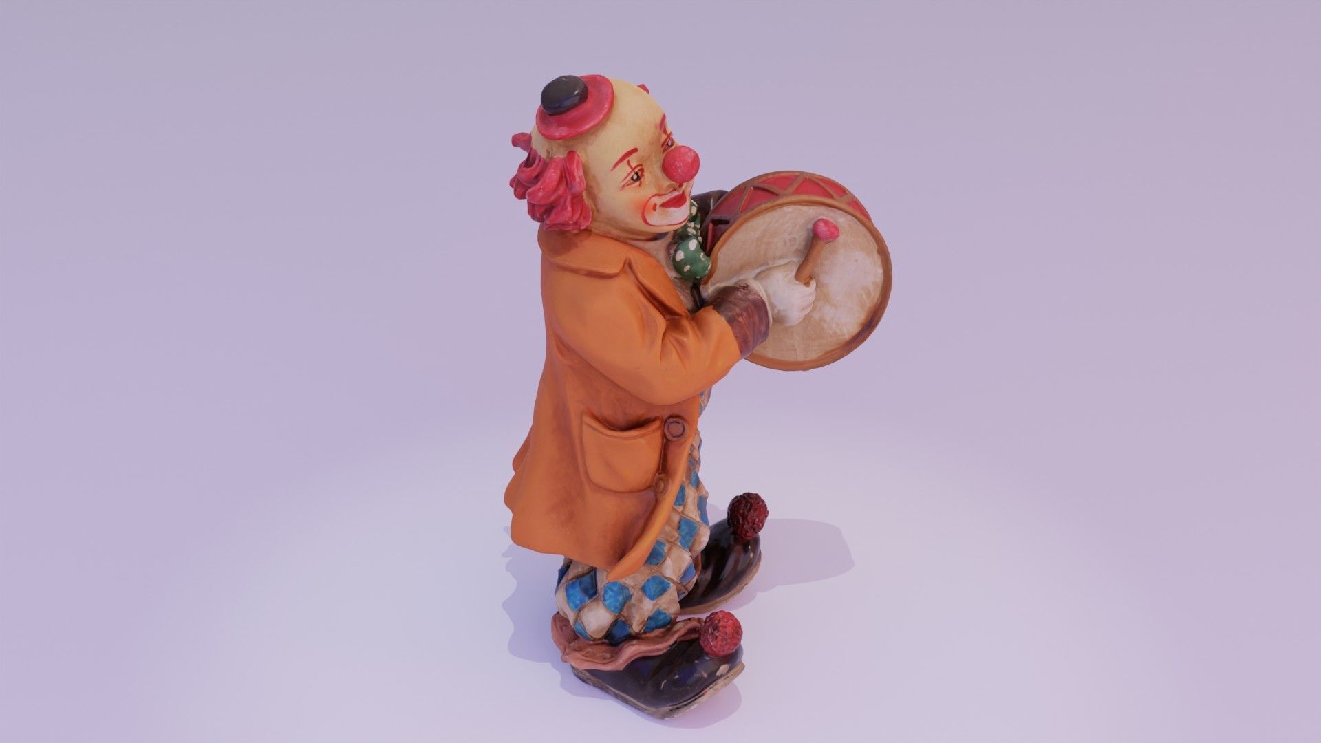 Clown statuette high-poly 3D model_13