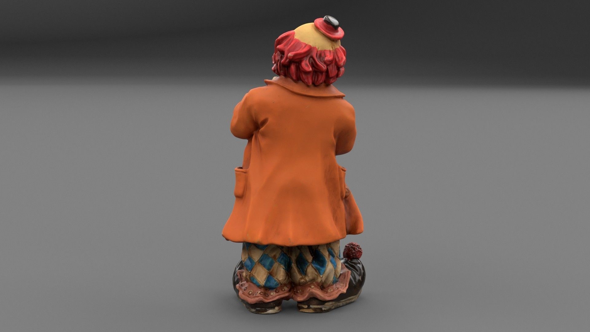Clown statuette high-poly 3D model_25
