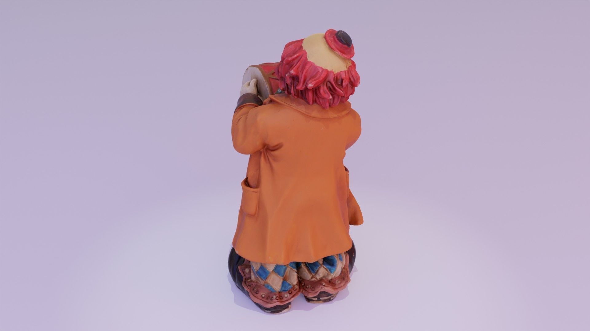 Clown statuette high-poly 3D model_16