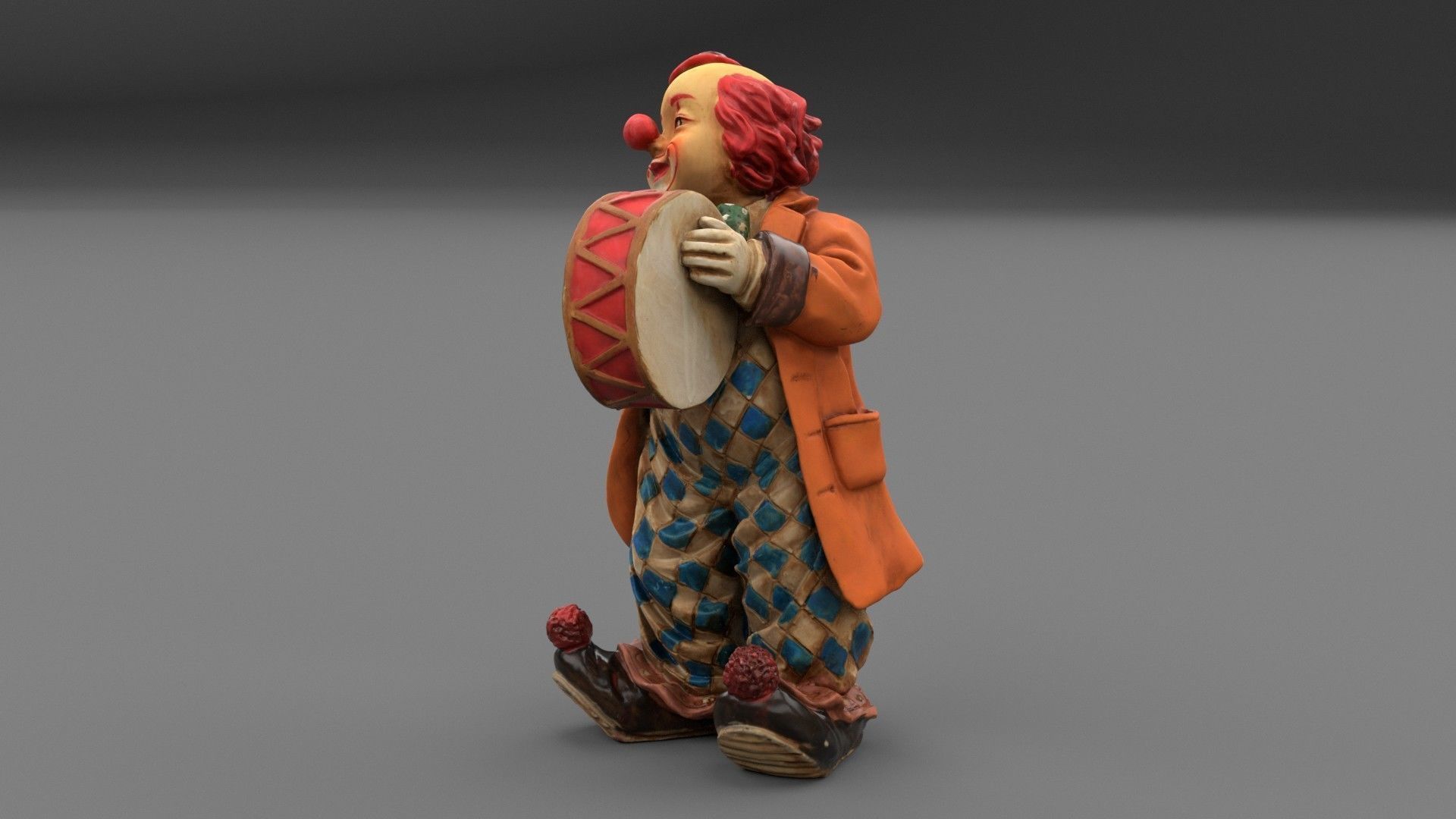 Clown statuette high-poly 3D model_29