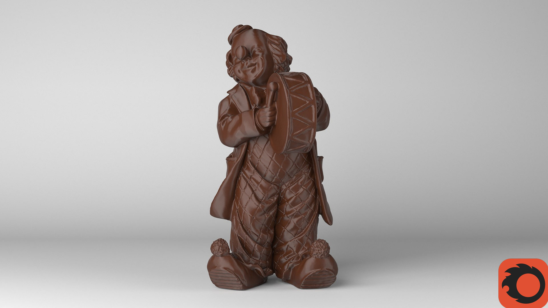 Clown statuette high-poly 3D model_35