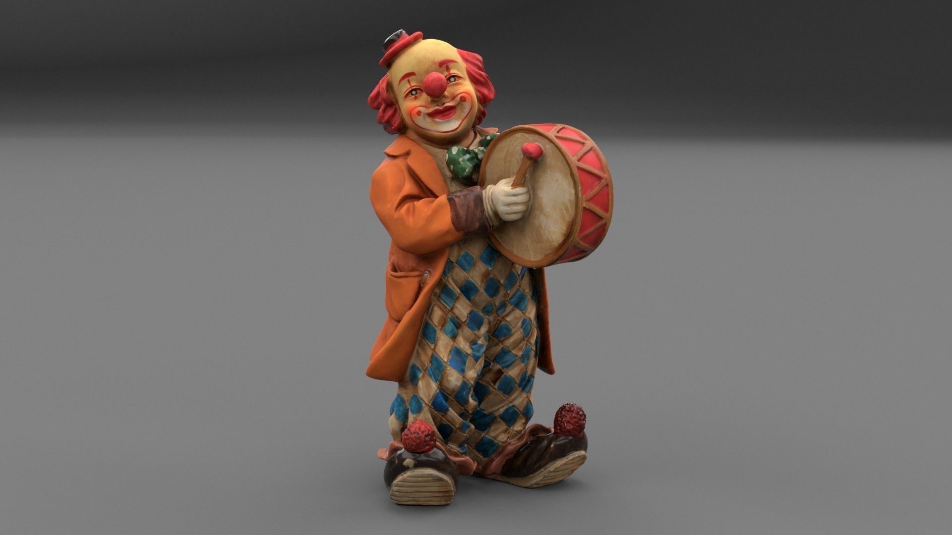 Clown statuette high-poly 3D model_21