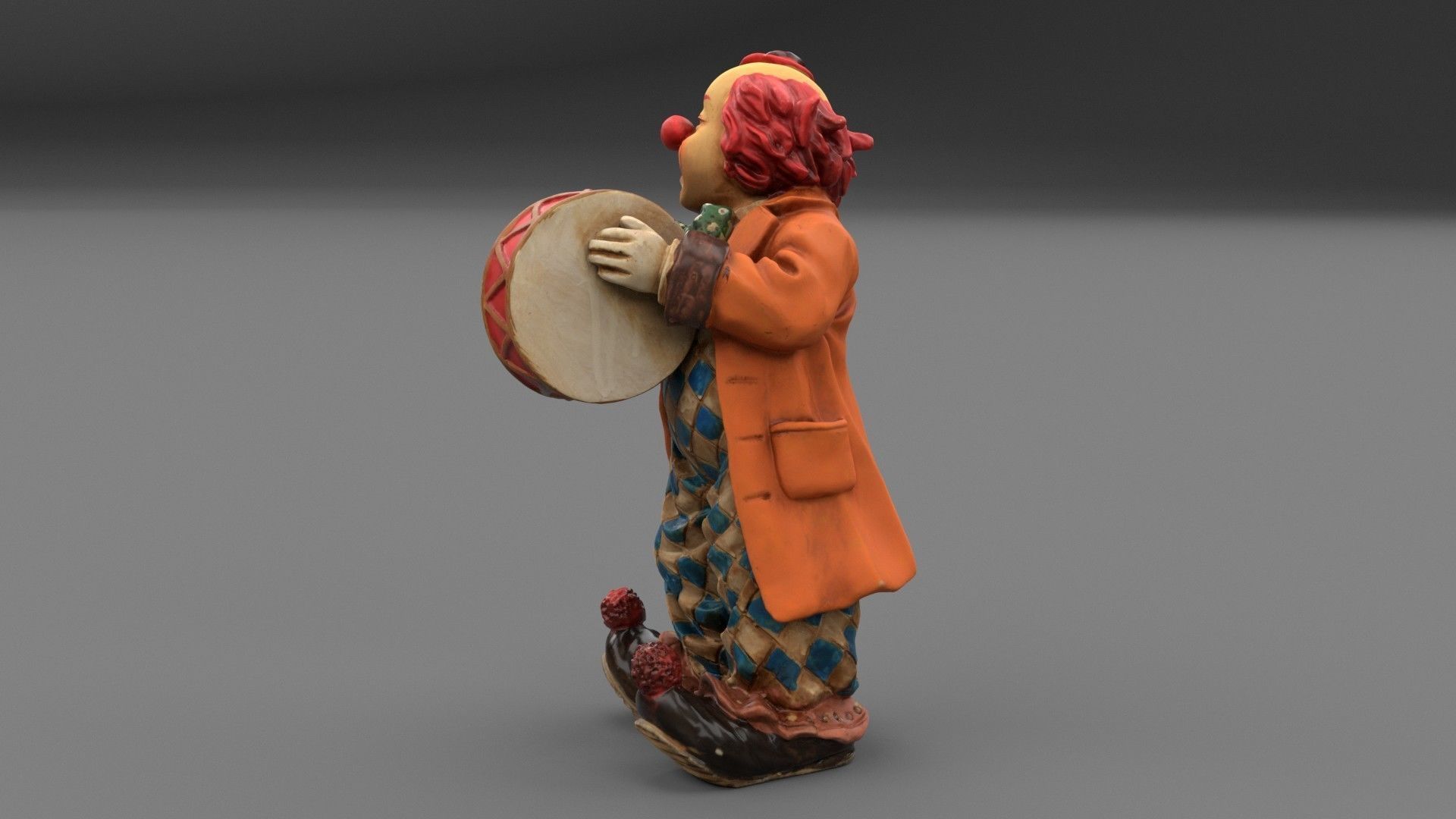 Clown statuette high-poly 3D model_28