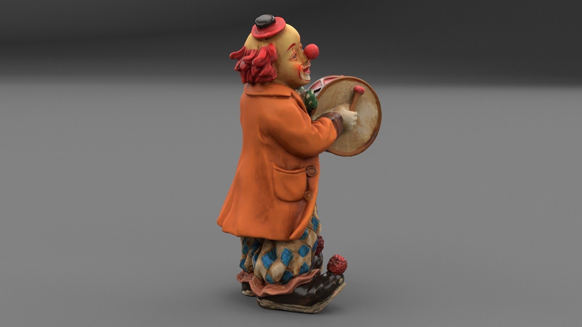 Clown statuette high-poly 3D model_23