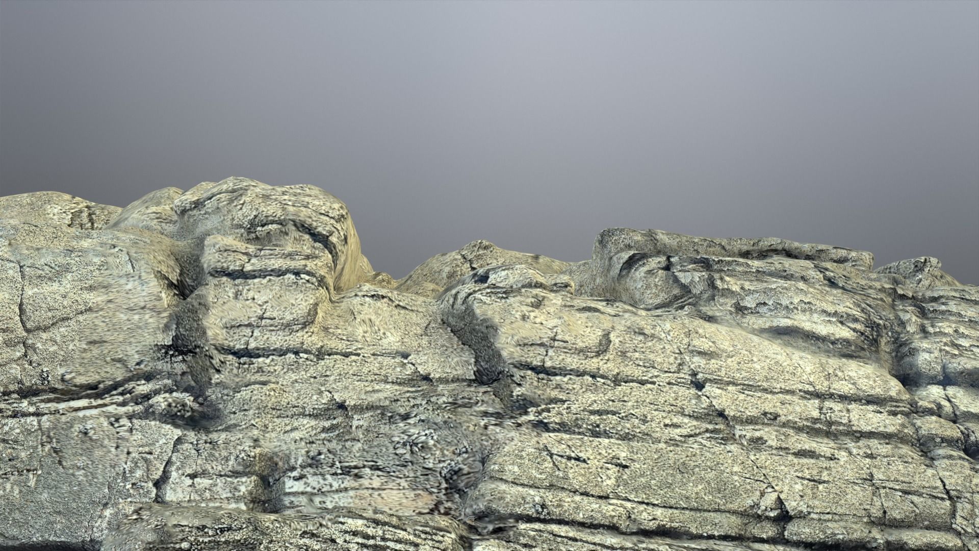 Beach Rock Low-poly 3D model_10