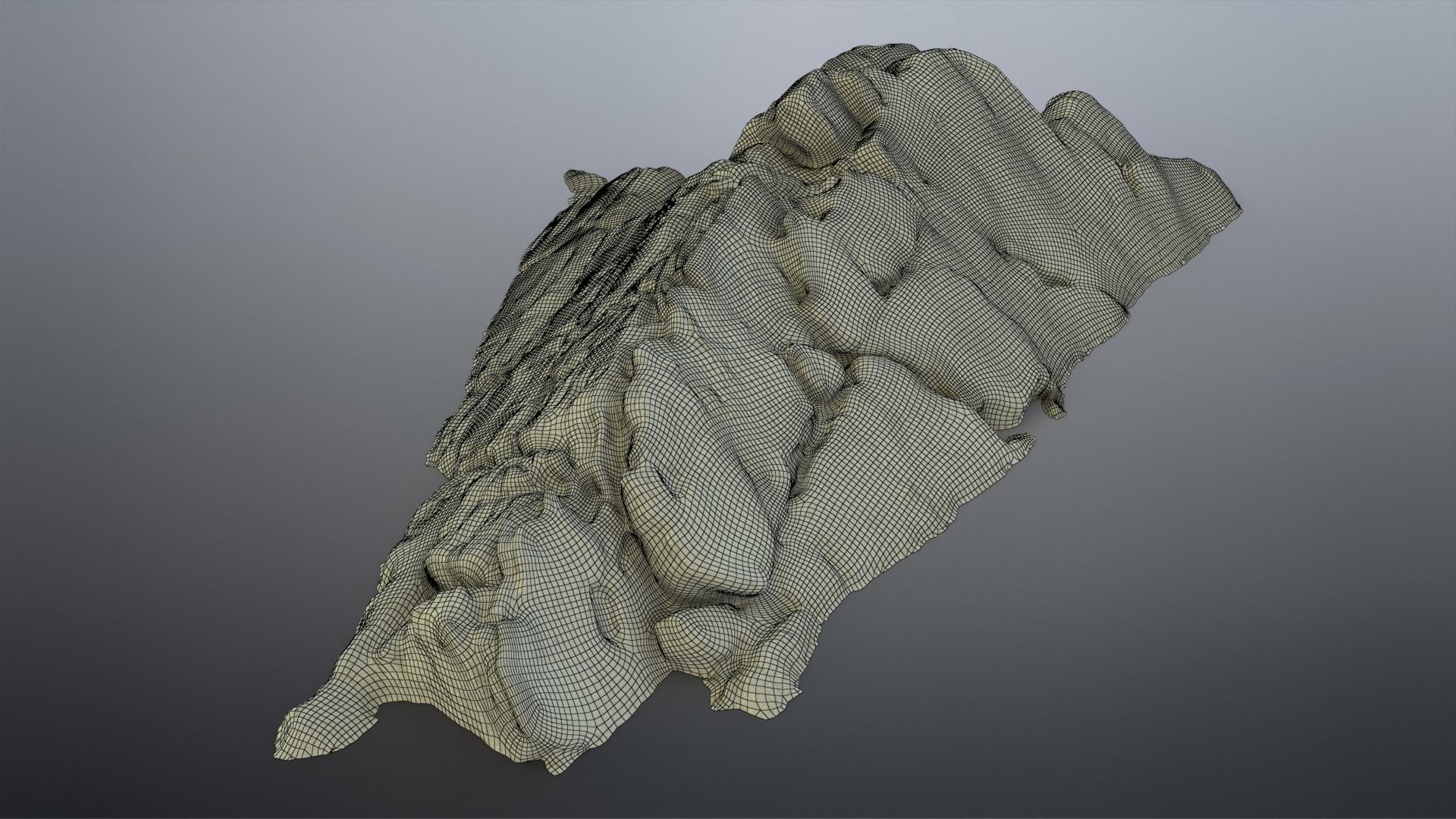 Beach Rock Low-poly 3D model_12