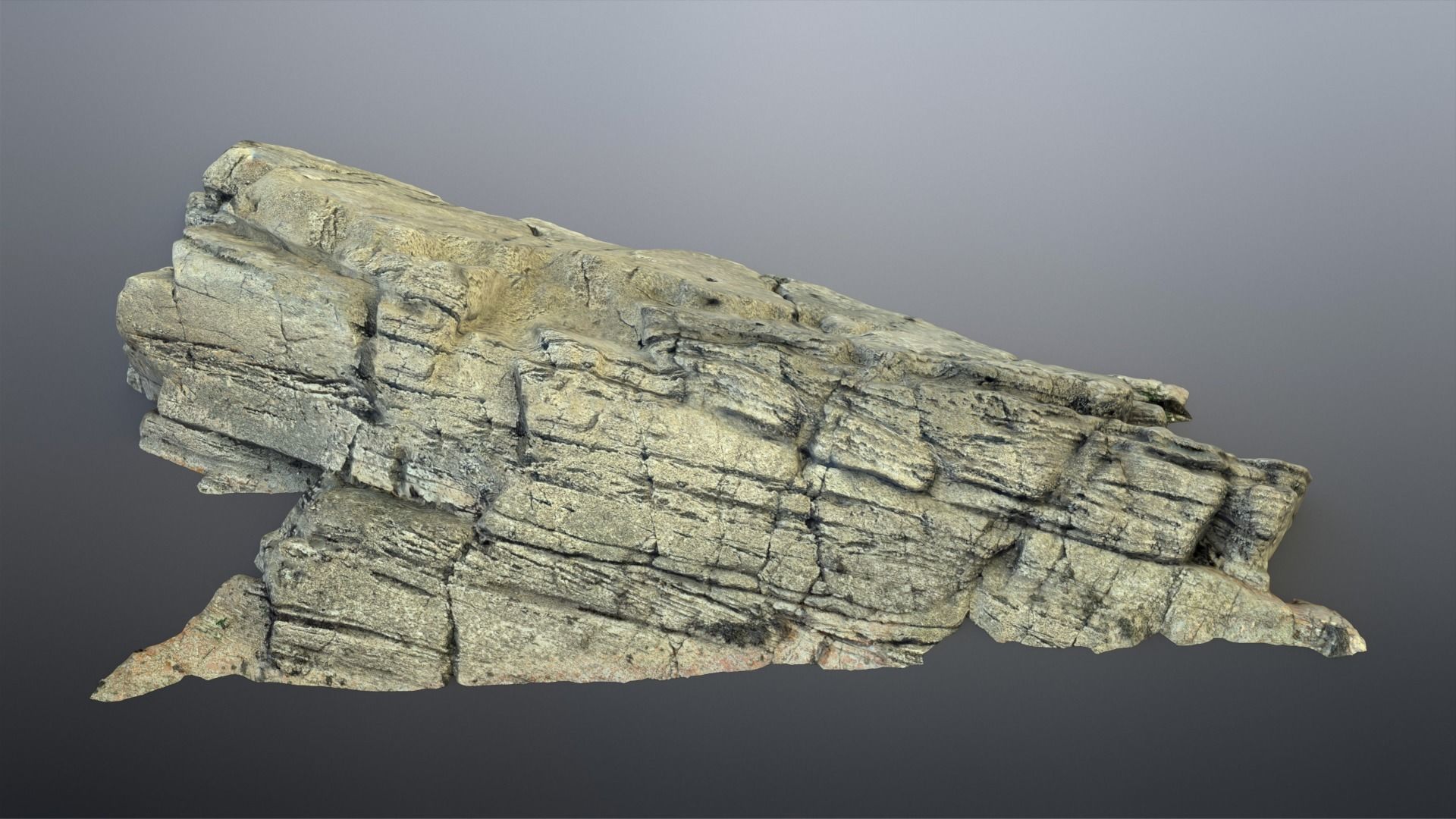 Beach Rock Low-poly 3D model_4